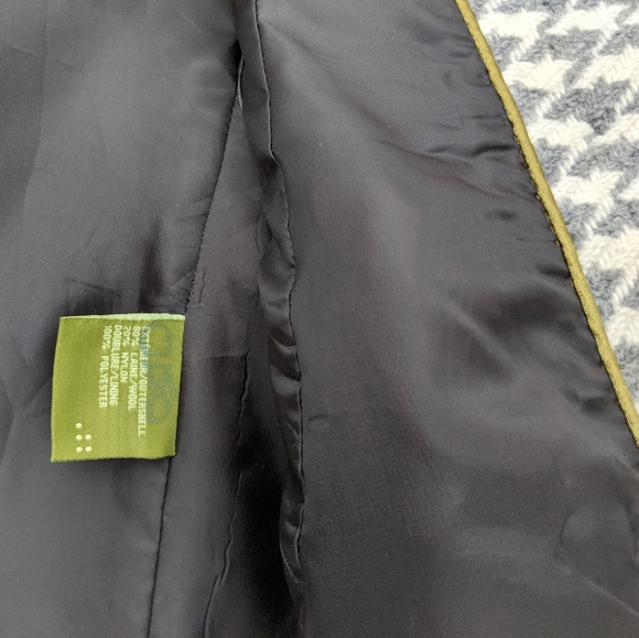 🇨🇦 Soia & Kyo Grey Houndstooth Wool Blend Peacoat Made In Canada - Picture 7 of 8